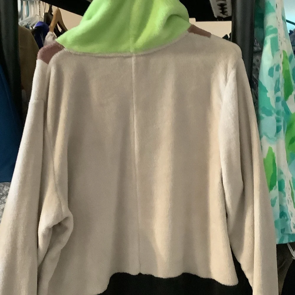 Star Wars Green and White Fleece‎ Onesie, Yoda, pajamas, XL
